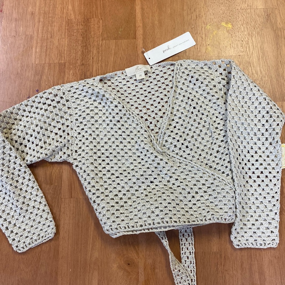 Fleur des champs by Peek girls wrap sweater
